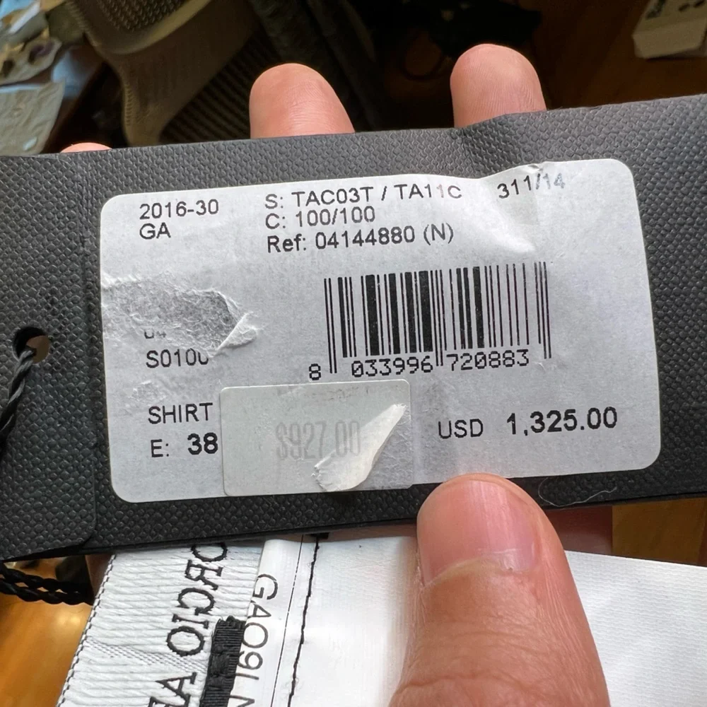 Genuine Giorgio Armani runway couture 100% silk reversible white top - Picture 13 of 15